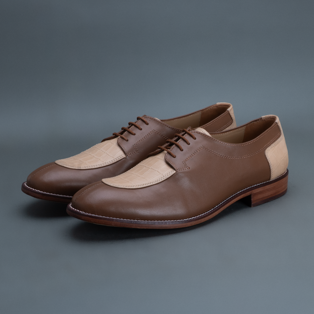 Alpha Derby – Tan & Cream - Image 2