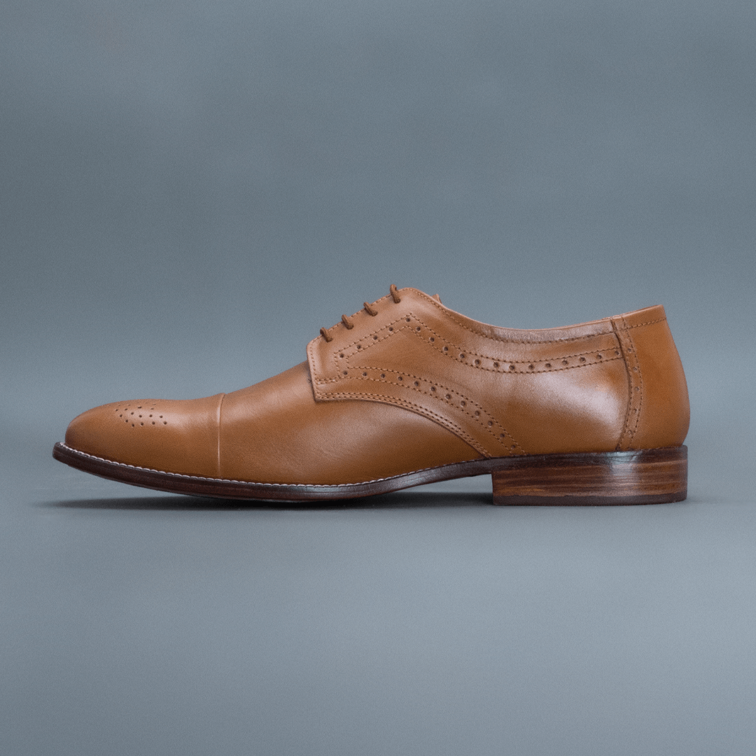 Fang Brogue Derby – Light Tan - Image 4