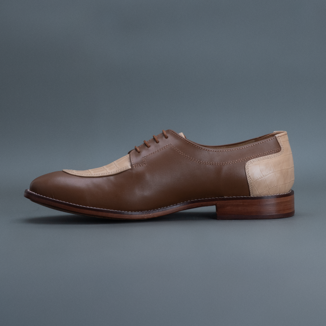 Alpha Derby – Tan & Cream - Image 4