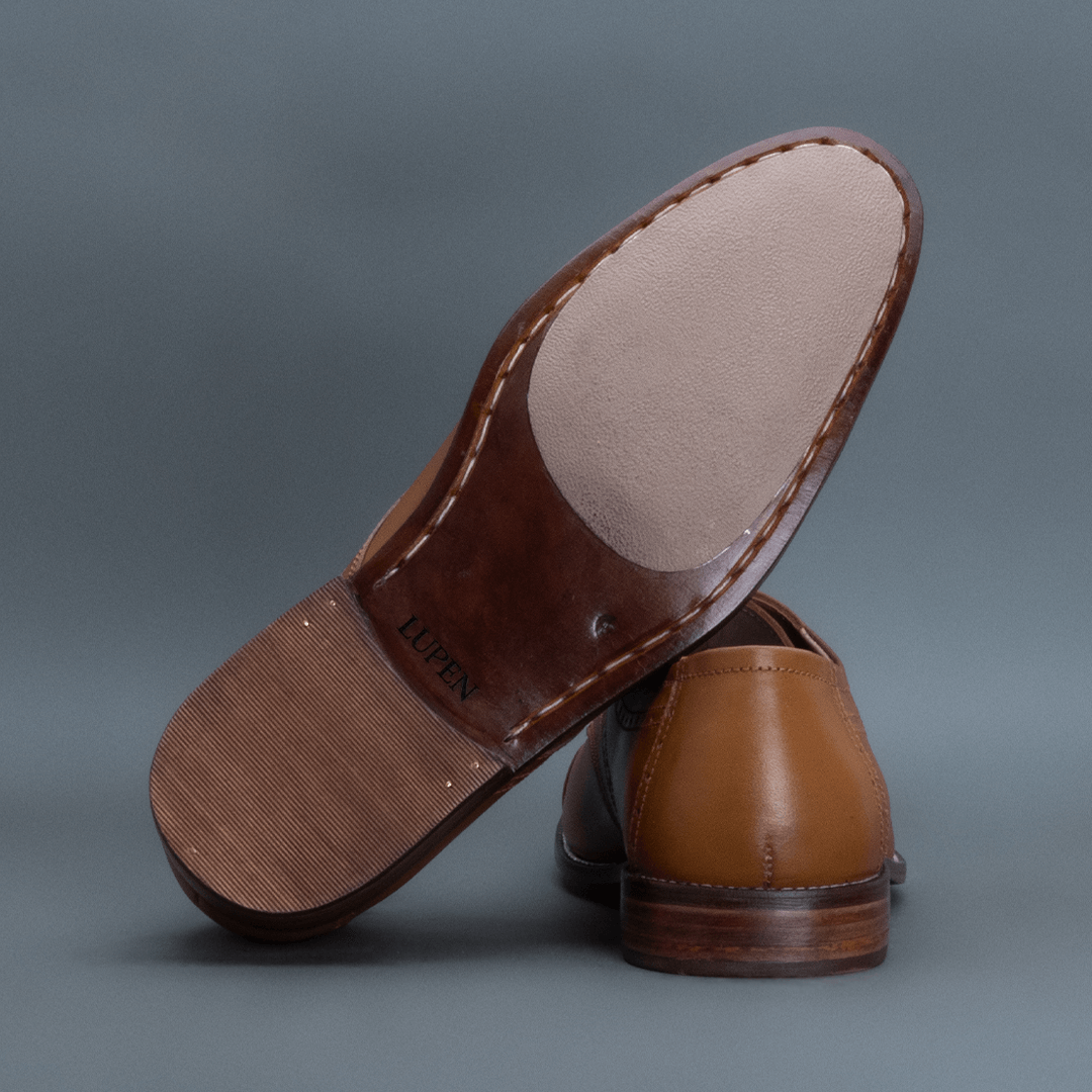 Fang Brogue Derby – Light Tan - Image 5