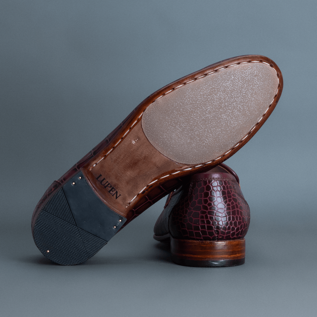 Fang Horsebit Loafer – Maroon - Image 5