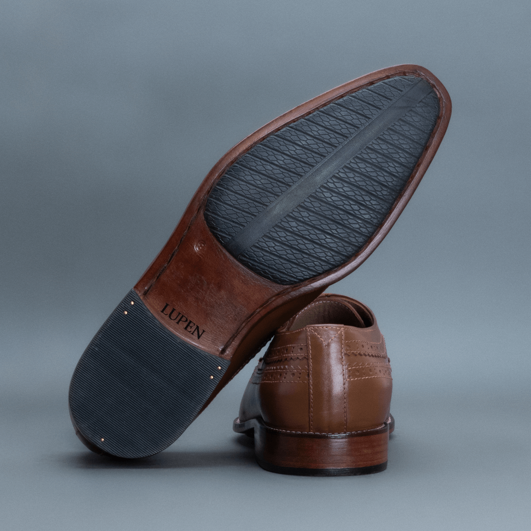 Fang Wingtip Derby – Dark Tan - Image 5