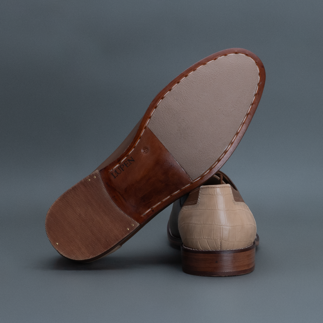 Alpha Derby – Tan & Cream - Image 5