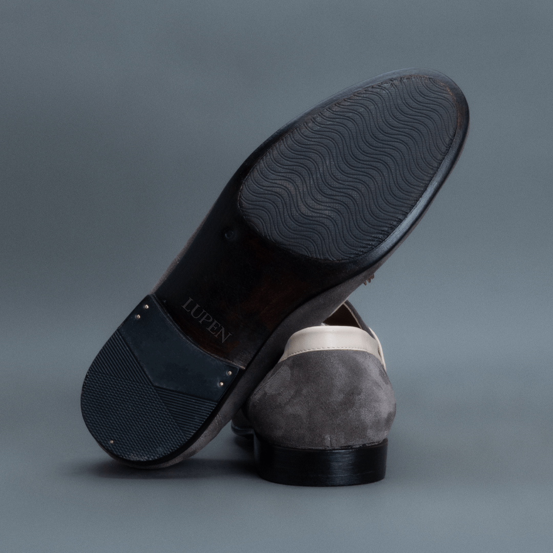 Apex Tassel Loafer – Grey & Beige - Image 5