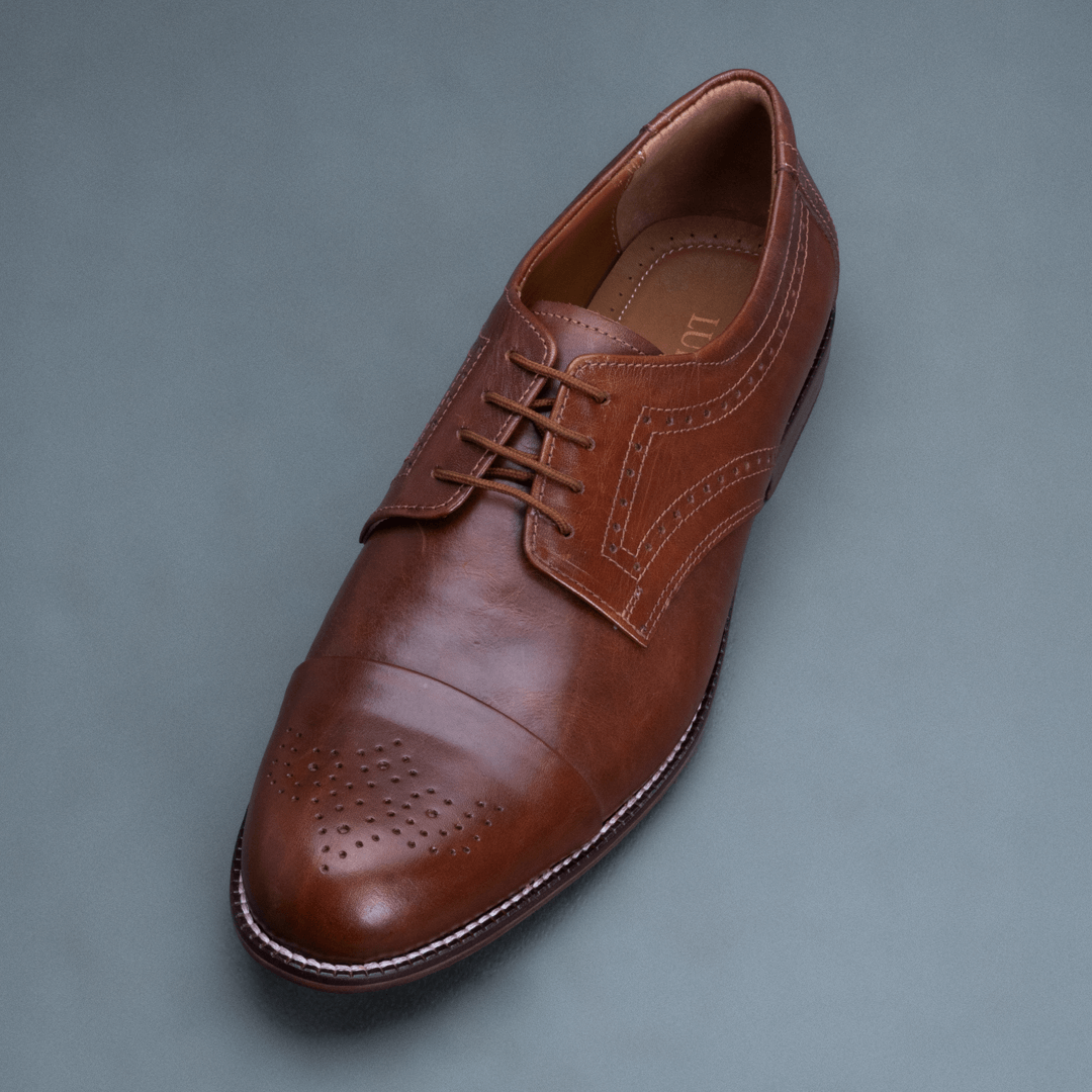 Fang Brogue Derby – Dark Tan - Image 3