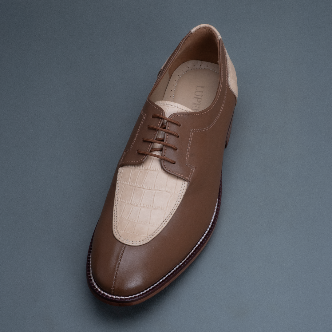 Alpha Derby – Tan & Cream - Image 3