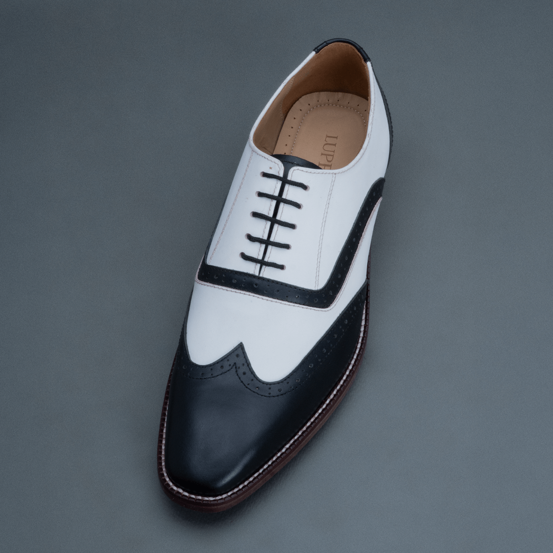 Apex Wingtip Oxford – Black & White - Image 3