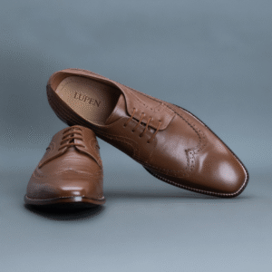 Fang Wingtip Derby – Dark Tan