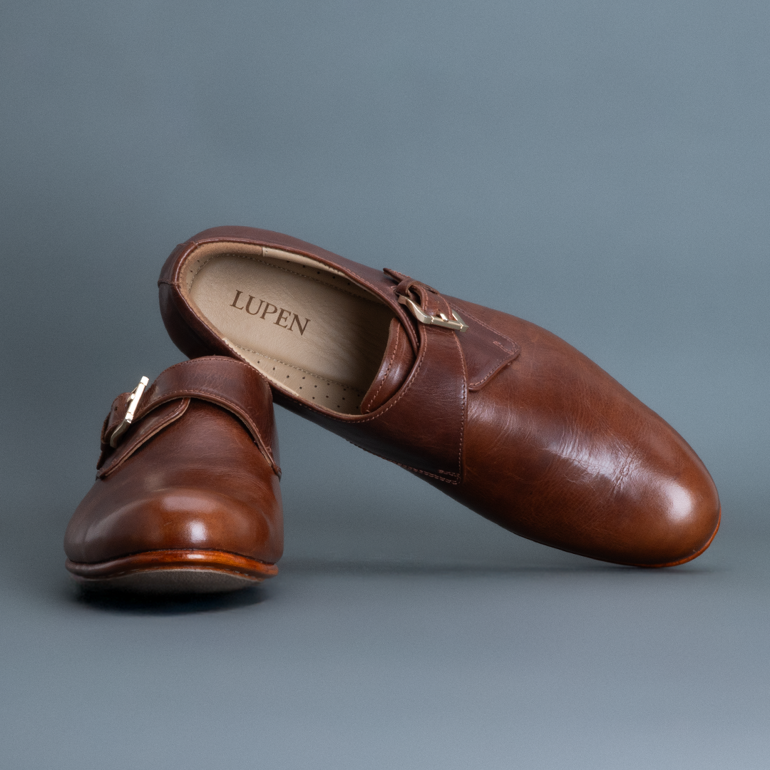 Alpha Single Strap Monk – Tan